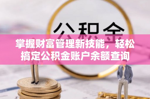 安乡掌握财富管理新技能，轻松搞定公积金账户余额查询